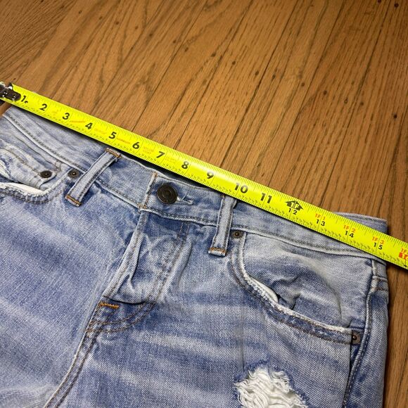 Abercrombie & Fitch Jeans Mens 30x30 Blue The Skinny Distressed Button Fly - Picture 6 of 10